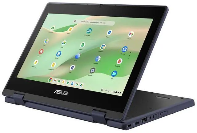 Alt view image 10 of 15 - Asus Chromebook CR11 Flip CR1104F CR1104FTA-YZ42T 11.6" Touchscreen Rugged Convertible 2 in 1 Chromebook - HD - Intel N-Series N150 - 4 GB - 32 GB Flash Memory - Mineral Gray - Intel Chip - 1366