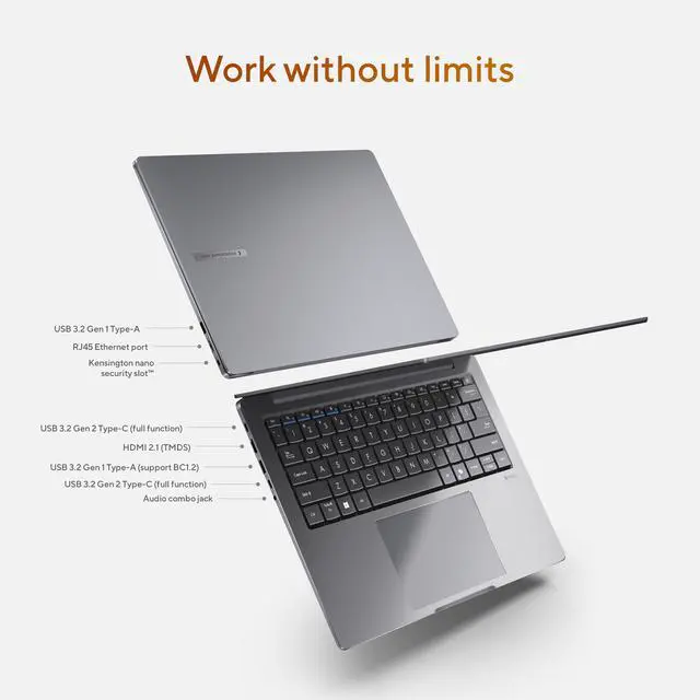 Alt view image 7 of 12 - ASUS ExpertBook PM3 14 Business Laptop, AMD Ryzen AI7 350 Processor, 32GB RAM, 1TB SSD, WiFi 7, Windows 11 Pro, Misty Grey, PM3406CKA-XS76