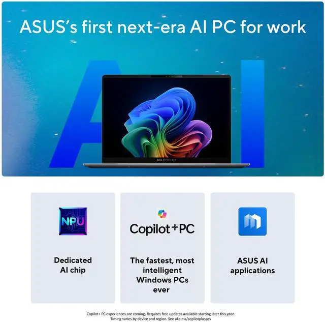 Alt view image 4 of 8 - ASUS ExpertBook P5 Copilot+ PC AI Laptop, Intel® Core 7 Processor 258V, 32GB RAM, 1TB SSD, WiFi 6E, Windows 11 Home, Misty Grey, P5405CSA-DH76