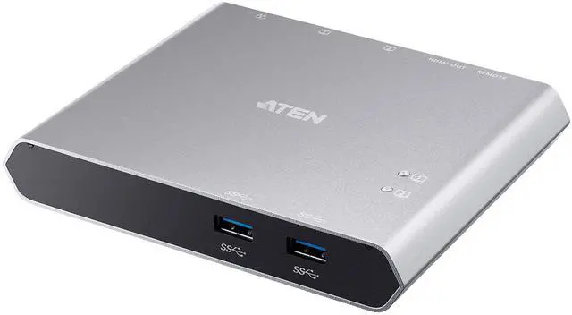 Alt view image 11 of 16 - Aten 2-Port USB-C Gen 1 Dock Switch with Power Pass-through US3310