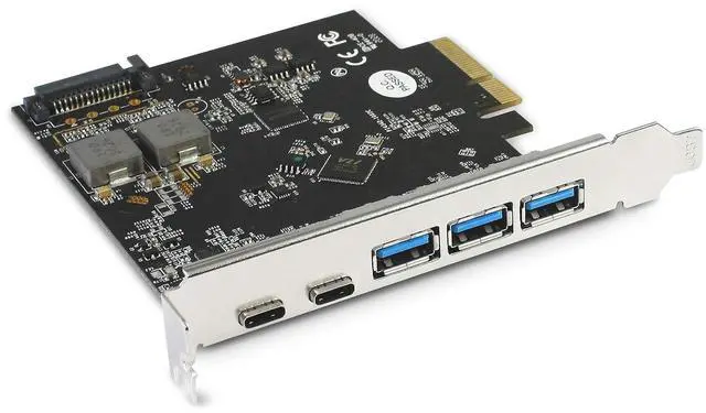 Alt view image 4 of 8 - Vantec 5-Port USB 3.2 Gen2x2 (Total 20Gbps) with 2C and 3A PCIe Host Card (UGT-PC3A2C), Full Height