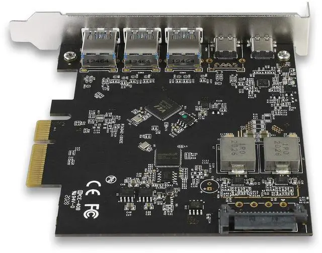 Alt view image 5 of 8 - Vantec 5-Port USB 3.2 Gen2x2 (Total 20Gbps) with 2C and 3A PCIe Host Card (UGT-PC3A2C), Full Height