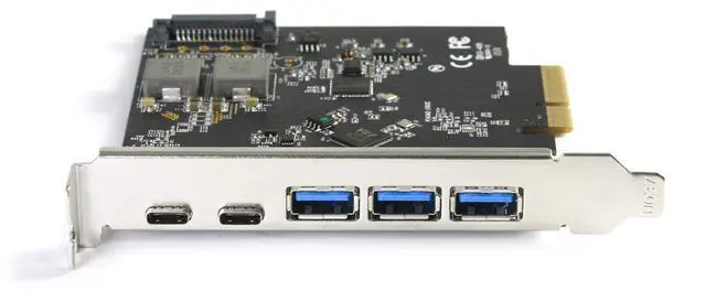 Alt view image 6 of 8 - Vantec 5-Port USB 3.2 Gen2x2 (Total 20Gbps) with 2C and 3A PCIe Host Card (UGT-PC3A2C), Full Height