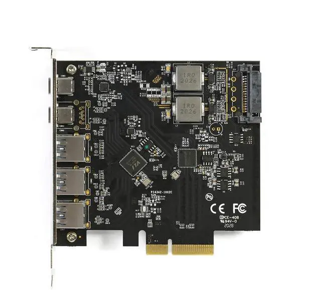 Alt view image 2 of 8 - Vantec 5-Port USB 3.2 Gen2x2 (Total 20Gbps) with 2C and 3A PCIe Host Card (UGT-PC3A2C), Full Height