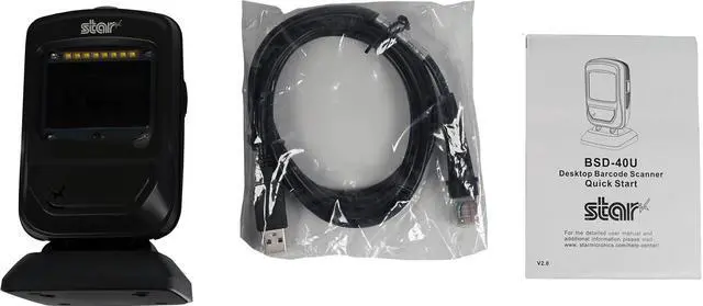 Alt view image 3 of 7 - Star Micronics BSD-40U Premium USB Desktop 1D/2D Barcode Scanner - mC-Print and mPOP Compatible, Black