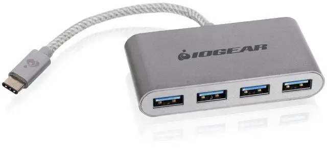 Alt view image 4 of 6 - iogear hub-c - usb-c to 4-port usb-a hub, guh3c14