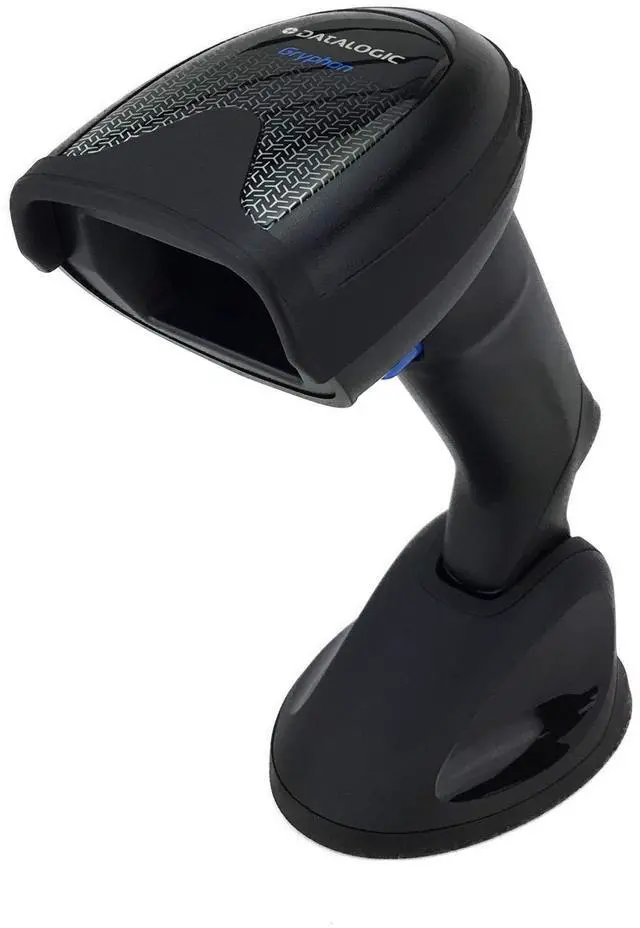 Main image of Datalogic Gryphon GD4590-BK-B All-in-One 2D Omnidirectional Reading Barcode Scanner Kit (Permanent Tilting Stand for Handheld or Presentation Mode), Includes Power Supply, RS232 Cable and USB Cable