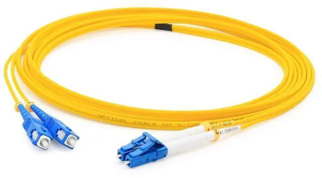 Main image of 2m LC (Male) to SC (Male) Yellow OS2 Duplex Fiber OFNR (Riser-Rated) Patch Cable