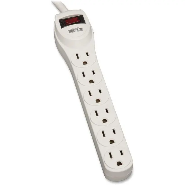 Alt view image 2 of 2 - tripp-lite tlp602 protect it 6-outlet home computer surge protector, 2' cord, 180 joules