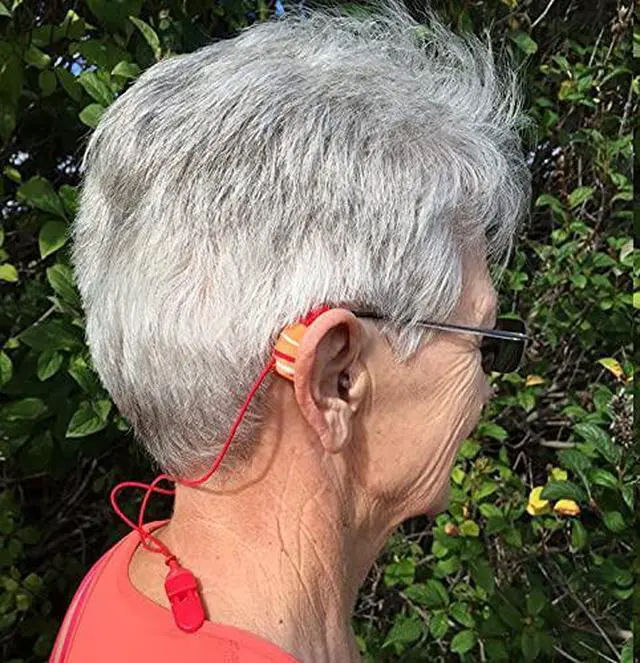 Alt view image 5 of 6 - Ear Gear Mini Corded Protect Hearing Aids or Hearing Amplifiers from Dirt, Sweat, Moisture, Loss, Wind Fits Hearing Instruments 1 to 1.25