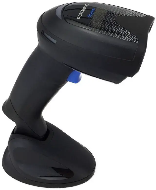 Alt view image 4 of 7 - Datalogic Gryphon GD4590-BK-B All-in-One 2D Omnidirectional Reading Barcode Scanner Kit (Permanent Tilting Stand for Handheld or Presentation Mode), Includes Power Supply, RS232 Cable and USB Cable