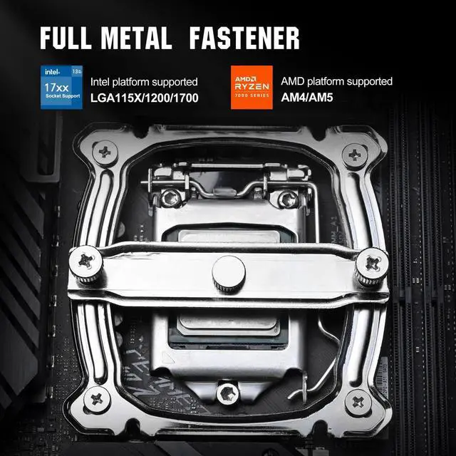 Alt view image 9 of 9 - PcCooler K4 Challenger - Processor cooler - (for: AM4, LGA1200, LGA1700, AM5, LGA115x Socket) - aluminum - 130 mm - luxury black