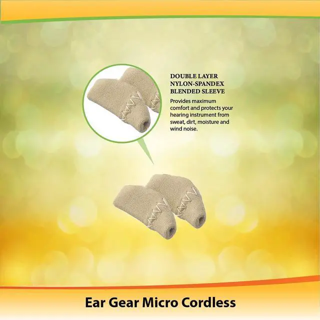 Alt view image 2 of 5 - Ear Gear Micro Cordless Protect Hearing Aids or Hearing Amplifiers from Dirt, Sweat, Moisture, Wind Fits Hearing Instruments up to 1