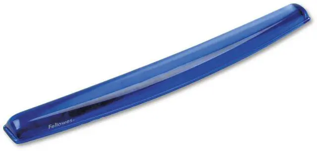 Main image of Gel Wrist Rest - Crystals, Blue - 2.3quot; x 18.5quot; x 0.6quot; - Blue - Gel, Polyurethane, Rubber