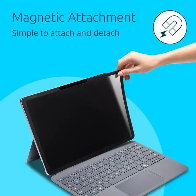 Alt view image 11 of 14 - Kensington MagPro Elite Magnetic Privacy Screen Filter for Surface Pro 12" - For 12" Notebook - Glare Resistant, Fingerprint Resistant, Scratch Resistant - Anti-glare - for Microsoft