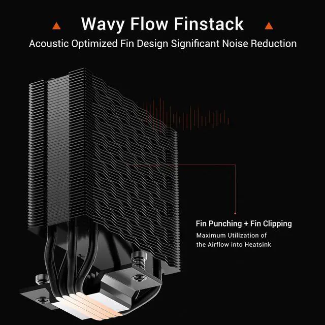 Alt view image 4 of 7 - PCCOOLER CPS ARGB CPU Cooler, RT400 ARGB 4 Heat Pipes, 120mm PWM Fan, 235W TDP, Quiet Cooling, Universal for Intel LGA 115X/1200/1700/1851 & AMD AM4/AM5