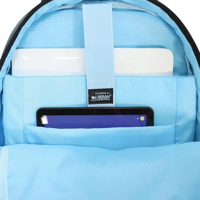 Alt view image 11 of 12 - Urban Factory CYCLEE CITY 10.5-15.6" Laptop Backpack Deep Blue ECB25UF