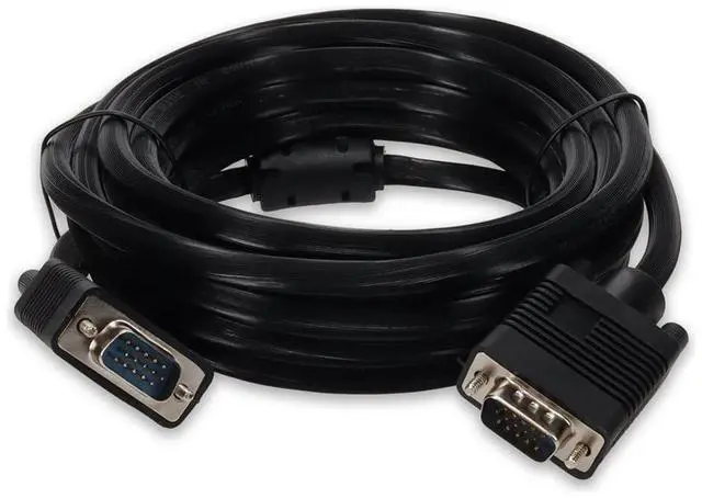 Alt view image 8 of 10 - 3ft (1m) VGA Male to VGA Male Cable Black - 3 ft VGA Video Cable for Video Device - First End: 15-pin HD-15 - Male - Second End: 15-pin HD-15 - Male - Supports up to 1920 x 1200 - Black - 1