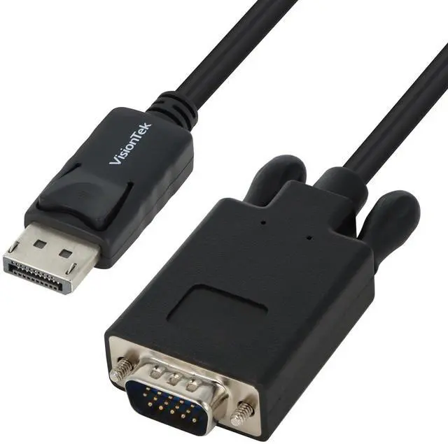 Alt view image 13 of 15 - VisionTek 901216 DisplayPort to VGA 6ft.(2 Meter) Cable (M/M)