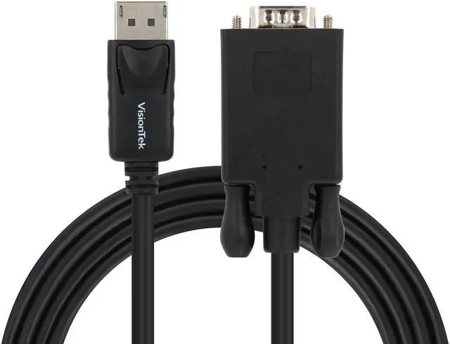 Alt view image 14 of 15 - VisionTek 901216 DisplayPort to VGA 6ft.(2 Meter) Cable (M/M)