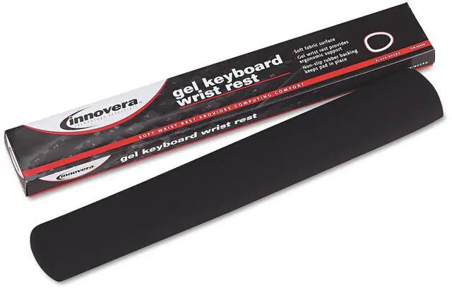 Alt view image 5 of 5 - Innovera 50458 Gel Nonskid Keyboard Wrist Rest Black