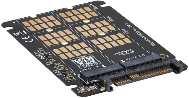 Alt view image 2 of 7 - Tripp Lite U.2 to M.2 Adapter for M.2 PCIe 3.0 NVMe SSD, SFF-8639, Backward Compatible with PCIe 2.0 & 1.0, Supports B+M Key SATA and M-Key SSDs in 2242 2260 & 2280 Sizes, 1-Year Warranty (P970-U2M2)