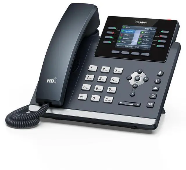 Main image of Yealink SIP-T44U 1301214-12 VoIP Accounts. 2.8-Inch Color Display, PoE Power Adapter NOT Included, Black