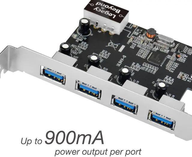 Alt view image 4 of 7 - SIIG Legacy and Beyond USB 3.0 4-Port External PCIe Host Card