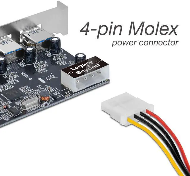 Alt view image 6 of 7 - SIIG Legacy and Beyond USB 3.0 4-Port External PCIe Host Card