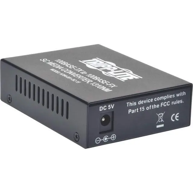 Alt view image 2 of 2 - TRIPP LITE N784-001-SC-15 10/100 UTP to Singlemode Fiber Media Converter 15kM RJ45/SC