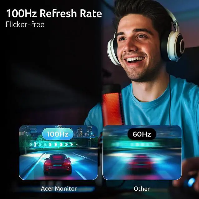 Alt view image 8 of 11 - Acer ED273U H 27" Class WQHD LED Monitor - 16:9 - Black - 27" Viewable - Vertical Alignment (VA) - LED Backlight - 2560 x 1440 - 16.7 Million Colors - 250 Nit - 1 ms - 100 Hz Refresh Rate -