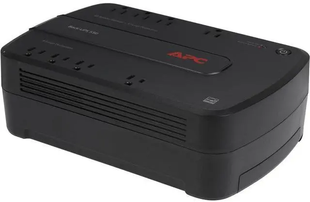 Main image of Back-UPS 550VA / 330W Battery Backup & Surge Protector, 8 Outlets, RJ45 Ethernet Protection, BE550G Uninterruptible Power Supply for Computers, Wireless Routers, and Home Office Electronics