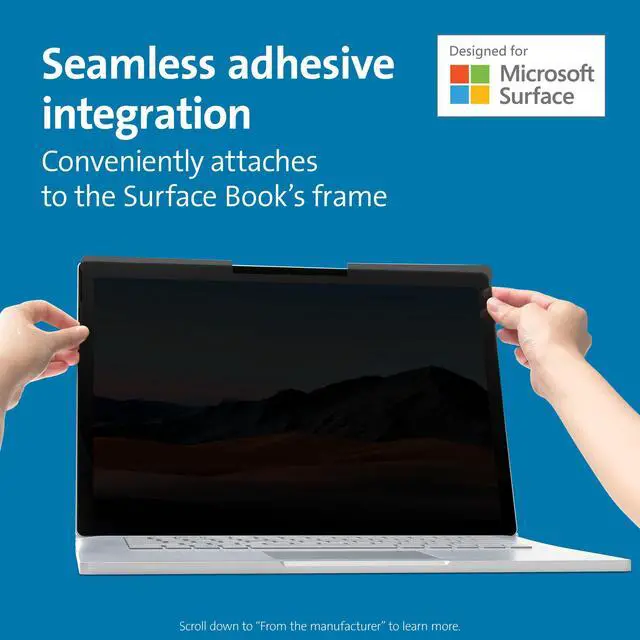 Alt view image 10 of 15 - Kensington SA15 Privacy Screen for Surface Book 2/3 15" K55522WW