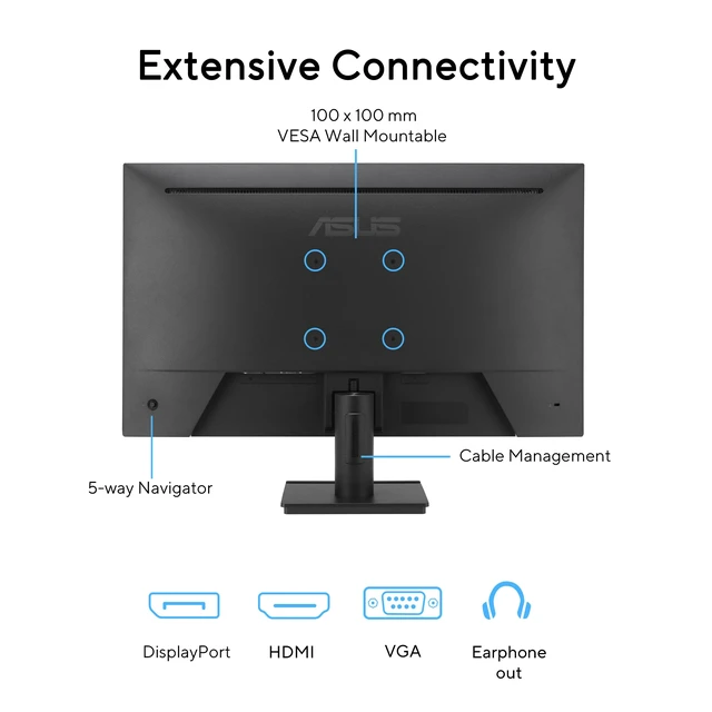 Alt view image 6 of 7 - VA279QG 27 Inch 1080P 120Hz Eye Care Gaming Monitor, HDMI, DisplayPort IPS, Full HD, 99% sRGB, VGA, Frameless, Adaptive-Sync, 1ms, Speakers, Low Blue Light, Flicker Free, VESA Wall Mount