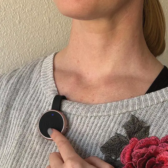 Alt view image 4 of 7 - TOKK Bluetooth Wearable Hands-Free Smart Assistant 3.0 Speaker (Rose Gold)