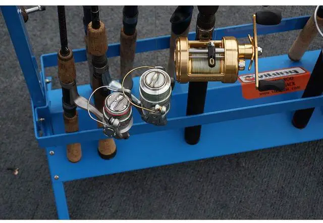 Alt view image 16 of 20 - viking solutions fishing rod rack for 22 rods, multicolor