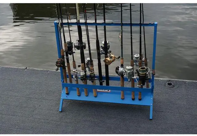 Alt view image 18 of 20 - viking solutions fishing rod rack for 22 rods, multicolor