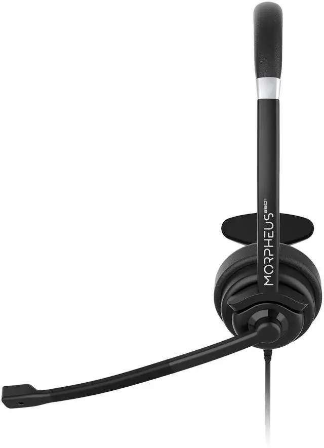Alt view image 14 of 15 - Morpheus 360 Connect USB Mono Headset with Boom Microphone - Noise Cancelling - Reversible Design - Protein Leather Ear Cushion - in-Line Volume Controls - Mute Button - Black - HS5200MU