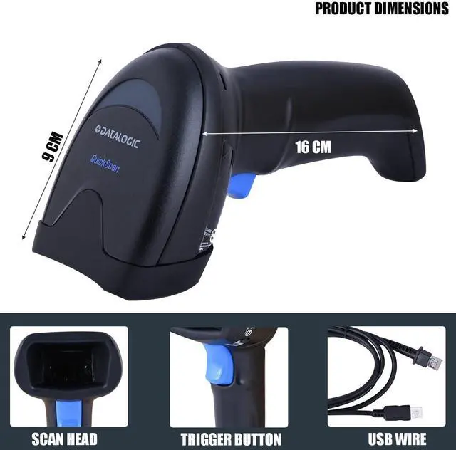 Alt view image 5 of 5 - Datalogic QD2590-BKK1 Quickscan Qd2590 W/cable