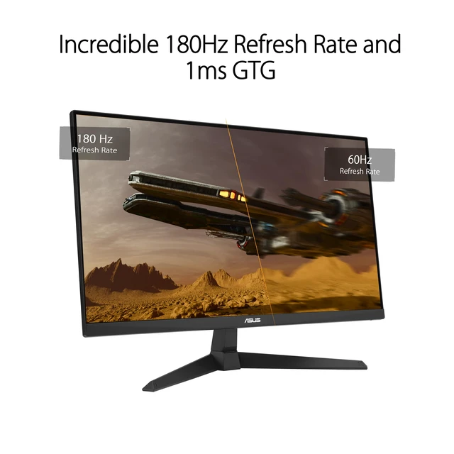 Alt view image 3 of 7 - TUF Gaming 25 (24.5 viewable) 1080P Gaming Monitor (VG259Q3A) FHD, 180Hz, 1ms, Fast IPS, Extreme Low Motion Blur, FreeSync, Variable Overdrive, Speakers, 99% sRGB, Shadow Boost