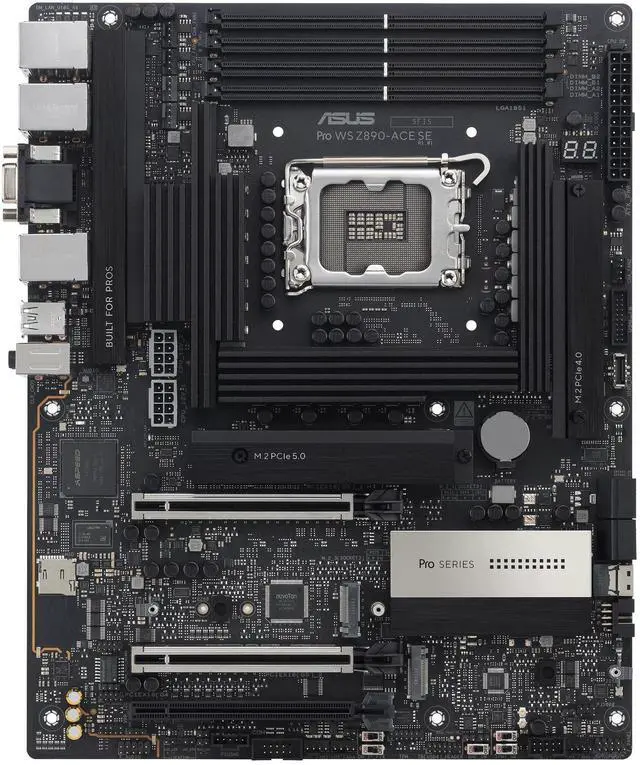 Alt view image 2 of 7 - ASUS Pro WS Z890-ACE SE Z890 LGA 1851 ATX Motherboard, Intel® Core Ultra Series 2 Ready, Advanced AI PC-Ready, PCIe® 5.0, DDR5, 10G & 2.5G LAN, 4X M.2, USB 20Gbps, Thunderbolt 4, onboard BMC, AI OC