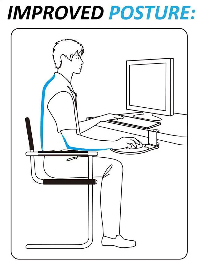 Alt view image 6 of 8 - Aidata UM003B Mouse Platform Under Desk, Sturdy Metal Clamp Fits Onto Desks Up To 40mm/1.57", Platform Rotates 360 Degrees To Hide Mouse Under The Desk, Built-in Cable Clip Keeps Mouse In Place, Black