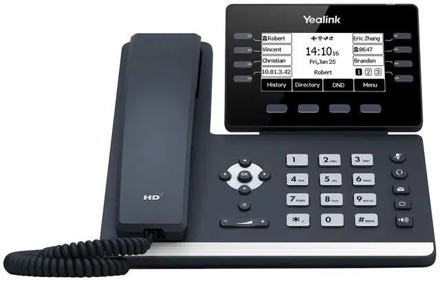 Alt view image 8 of 8 - Yealink T53 IP Phone, 12 VoIP Accounts. 3.7-Inch Graphical Display. USB 2.0, Dual-Port Gigabit Ethernet, 802.3af PoE, Power Adapter Not Included (SIP-T53)