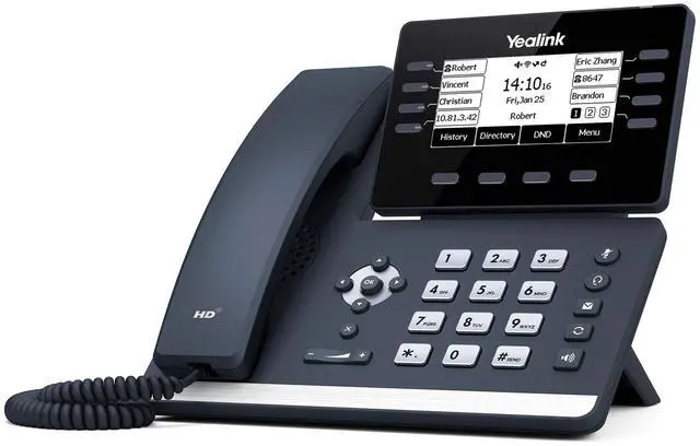 Alt view image 7 of 8 - Yealink T53 IP Phone, 12 VoIP Accounts. 3.7-Inch Graphical Display. USB 2.0, Dual-Port Gigabit Ethernet, 802.3af PoE, Power Adapter Not Included (SIP-T53)