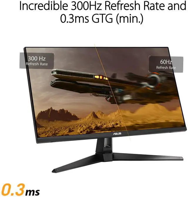 Alt view image 13 of 20 - ASUS TUF Gaming 27" 1440P Monitor (VG27AQM5A) - QHD (2560x1440), 300Hz, Fast IPS, Extreme Low Motion Blur Sync, 0.3ms, Speaker, 95% DCI-P3, Shadow Boost, DisplayWidget Center