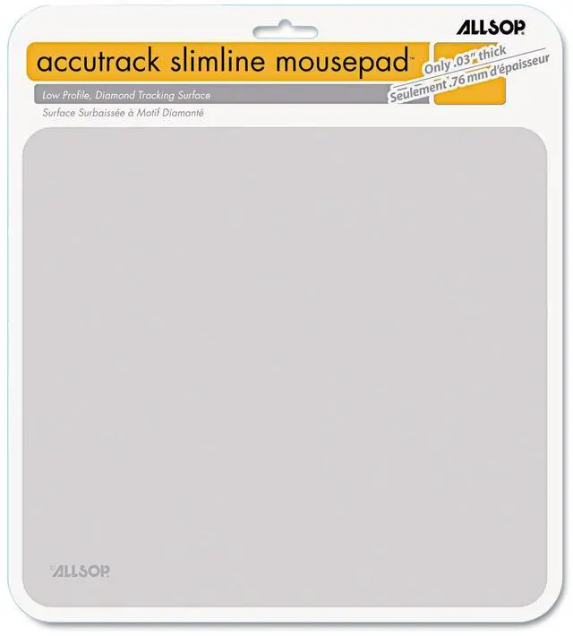 Alt view image 13 of 13 - Allsop Accutrack Slimline Mouse Pad Silver 8 3/4" x 8" 30202