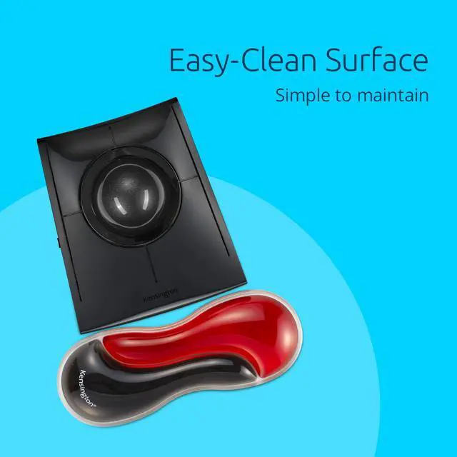 Alt view image 5 of 7 - Kensington Slim Duo Gel Mouse Wrist Rest Support Cushion for Low Profile Mice & Trackballs, Ergonomic Mouse Wrist Support for Pain Relief, Comfortable Non-Skid Gel, Red 7.56" x 2.83" x 0.87" K62440NA