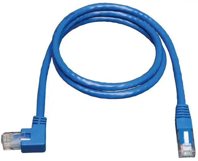 Alt view image 3 of 4 - Tripp Lite Cat6 Gigabit Molded Patch Cable (RJ45 Left Angle M to RJ45 M) Blue, 3-ft.(N204-003-BL-LA)