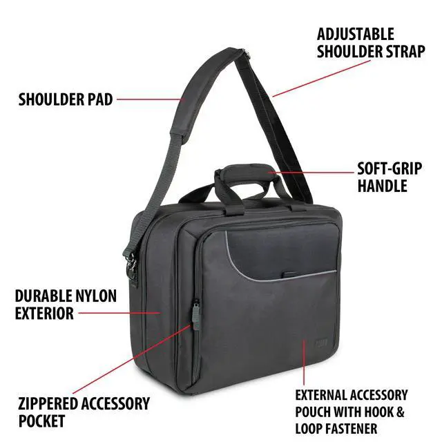 Alt view image 5 of 7 - Audio Mixer Case Fits RODECaster Pro II, Pro & Duo, GoXLR, & more Podcast Equipment - Podcast DJ Travel Bag with Customizable Interior, Scratch-Resistant Interior, Shoulder Strap (Black)