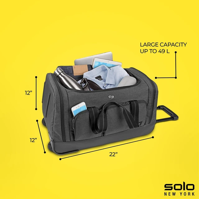 solo new york downtown travel rolling 22 inch carryon wheeled duffle ...